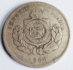 Brasil 1888 200 Réis Cupro-Níquel V034