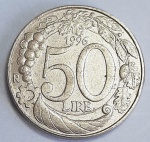 Itália 1996 50 Liras Cupro-Níquel KM# 183