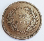 Portugal 1891 XX Réis Bronze KM# 533