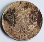 Brasil 1887 50 Réis Cupro-Níquel V026