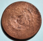 Brasil 1828 80 Reis com Carimbo Geral de 40 Variedade: Letras no Reverso Maiores que o Normal