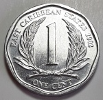 Estados do Caribe Oriental 2002 1 Cent Alumínio KM# 34