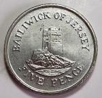 Jersey 1993 5 Pence Cupro-Níquel KM# 56.2