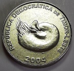 Timor Leste 2004 1 Centavo Aço com revestimento de Níquel KM# 1