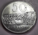 Paraguai 1980 50 Guaranis Aço inoxidável KM# 169