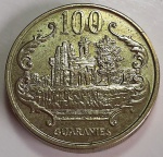 Paraguai 1990 100 Guaranis Aço inoxidável KM# 177