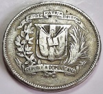República Dominicana 1972 25 Centavos Cupro-Níquel KM# 20 a.1