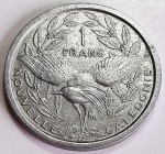 Nova Caledonia Colectividade Ultramarina Francesa 1971 1 Franco Alumínio KM# 8