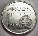 Aruba 1987 1 Florim Rainha Beatrix (1986 – 2013) Aço com revestimento de Níquel KM# 5