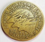 África Equatorial Francesa 1958 Colônia Francesa (1942 - 1958) 25 Francos Alumínio-Bronze KM# 12