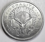 Djibouti 1977 1 Franco Alumínio KM# 20