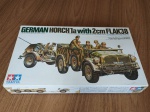 kit de plastimodelismo militar Alemão German Horch 1A With 2cm Flack38,escala 1/35,fabricado pela Tamiya kit completo , árvores intactas,instrução e decais.Por favor observem bem as fotos antes de dar o lance e qualquer dúvidas ou mais fotos por gentileza entrar em contato no número (24)992260836 telefone e whatsapp