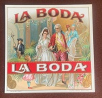 ROTULO ANTIGO , LA BODA , CONSERVADO