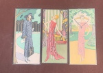 FIGURAS DE MODA 1930 ,ARTNOVEAUX, CARTAO, CONSERVADAS