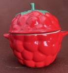 POTE DECORATIVO EM FORMA DE MORANGODA MARVA LE CREUSET , CERAMICA, 13CM CONSERVADO