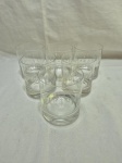 Jogo de 6 copos de whisky em cristal lapidação oval fosca. Medindo 7,5cm x 9cm de altura.