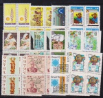 Brasil - Seleção de 12 quadras de selos comemorativos sem carimbo com goma e todas diferentes e perfeitas!