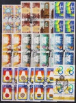 Brasil - Seleção de 12 quadras de selos comemorativos com carimbos comemorativos, todas diferentes e perfeitas!