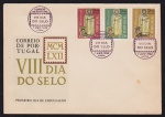 Portugal 1962 - VIII Dia do Selo, envelope FDC com serie completa de selos e carimbos comemorativo!