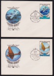 URSS 1978 - Aviação, série de 2 envelopes FDC's com selos e carimbos comemorativos!
