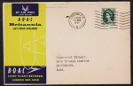 Inglaterra 1957 - (VOO LONDRES - ADEN) Envelope oficia da British Overseas Airways Corporation (BOAC) voado em primeiro voo com selos e carimbos do voo e de circulação!