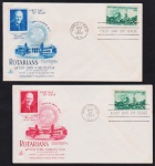 Estados Unidos 1964 - Rotary, seleção de 2 envelopes FDC's com selos e carimbos!