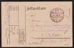 Áustria 1916 - Cartão FELDPOST (Correspondência de Guerra) circulada com carimbos de censura!