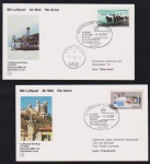 Alemanha - 2 cartões selados e voados pela LUFTHANSA com carimbos do voo!