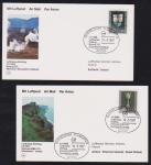 Alemanha - 2 cartões selados e voados pela LUFTHANSA com carimbos do voo!