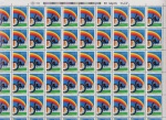 Brasil 1986 - Dia do Trabalho, folha completa de 60 selos sem carimbo com goma!