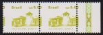 Brasil - Capela de Santo Antônio, selo em par horizontal sem carimbo com goma e com variedade de deslocamento de denteação!