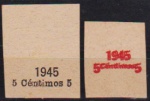 Paraguai - 2 raras provas de sobretaxas em papel definitivo sem denteação!