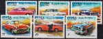 Cuba - Automóveis, série de 6 valores sem carimbo com goma! (ponto de ferrugem nos picotes de 2 selos)!