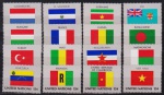 Nações Unidas - Bandeiras, série completa de 16 valores sem carimbo com goma!