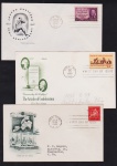 Estados Unidos - Seleção de 3 envelopes FDC's com selos e carimbos!