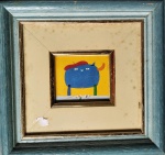 Gustavo Rosa, Gato, 6x7cm, Reprodução Gráfica, com moldura