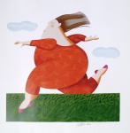 Gustavo Rosa, Série no Campo, gravura póstuma, serigrafia PI 91/100, 60x60cm, sem moldura, com certificado