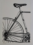 Kleber Ventura, Bicicleta, gravura, tiragem 7/25, 50x36cm, sem moldura