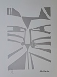 Aldemir Martins, Gato Prateado, gravura, tiragem 9/100, 50x36cm, Edição Póstuma, sem moldura
