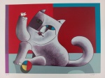 Inos Corradin, Gato, gravura 76/100, 50x70cm, sem moldura, ASSINATURA SERIGRAFADA