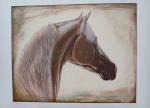 Carlos Passos, Cavalo, gravura 55/100, 75x100cm, sem moldura