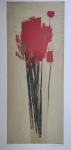 Olímpia Couto, Rosas, gravura, tiragem 50/100, 70x33cm, sem moldura, com pequena quebra de papel
