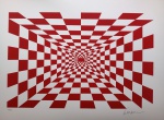 Kleber Ventura, Infinito Vermelho, gravura 10/25, 50x70cm, sem moldura