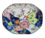 Vista Alegre - Travessa de coleção em porcelana portuguesa, com marca da manufatura, decoração folha