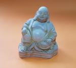 BUDA sorridente, em gesso pedra - Dimensão: 12 X 10 cm