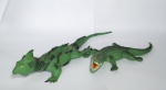 Lote de dois Bonecos de Borracha Representando  -  Lagarto e  Jacaré  -  Medida do maior:  56 x 15,5 x  11 cm.