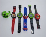 Lote  com 6  relógios Infantis  -  OBS: Não foram testados, vendidos no estado. Conforme foto.