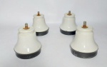 Antigo Conjunto 4 pés de Geladeira/ Fogão em louça. Medida:  10 cm x 9 de diâmetro. Conforme fotos.