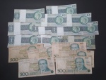 Lote com 17 antigas cédulas brasileiras, conforme fotos!