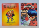 Lote de 2 Livros Conservados  -  Os Incríveis 48 Páginas  -  Miraculous  32 Páginas -  Os dois capa dura  -  Ricos em Ilustrações. Conforme fotos  -   Medida do maior:  29 x 22.